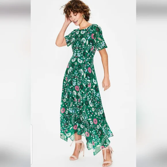 Boden | Dresses | New Boden Thelma Midi Dress Floral Print Wedding Spring  Summer Asymmetrical 2 | Poshmark